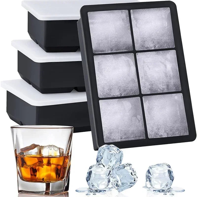 Food Grade Silicone Ice Cube Mold - Round Square Ball Ice Tray