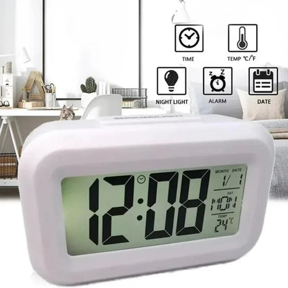 LED Digital Alarm Clock with Calendar Display Multi-Function Desktop