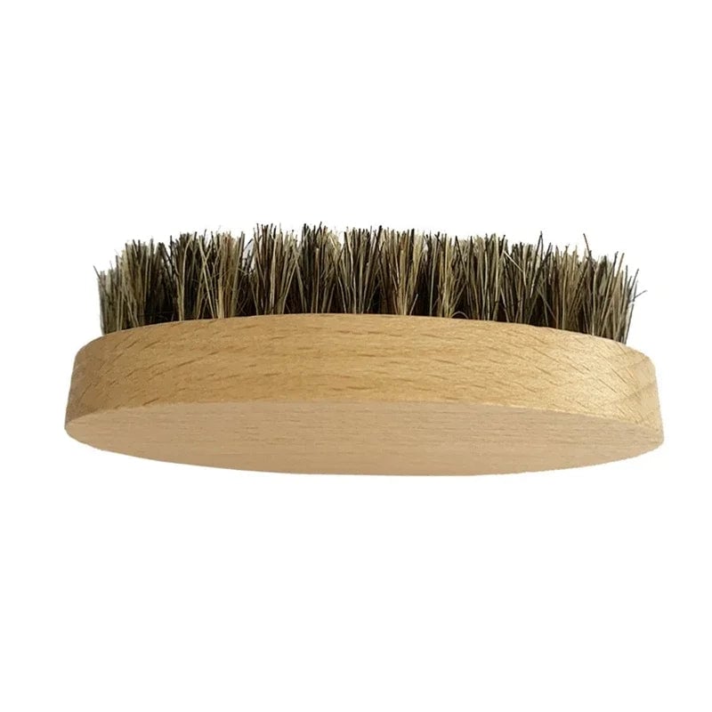 Soft Boar Bristle Beard Brush - Oval Grooming Brush for Men