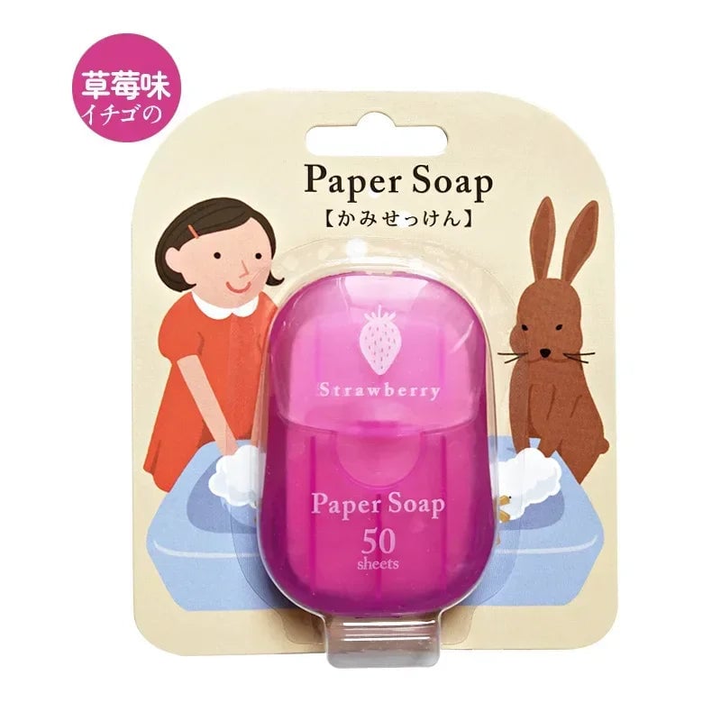 Japanese Paper Soap Tablets - 20 Disposable Sheets Travel Size