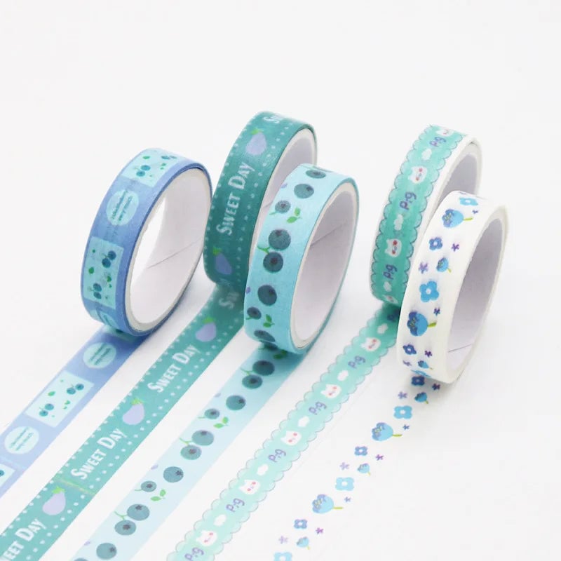 5PC Kawaii Washi Tape Set Japanese Cute Scrapbook Journaling Supplies