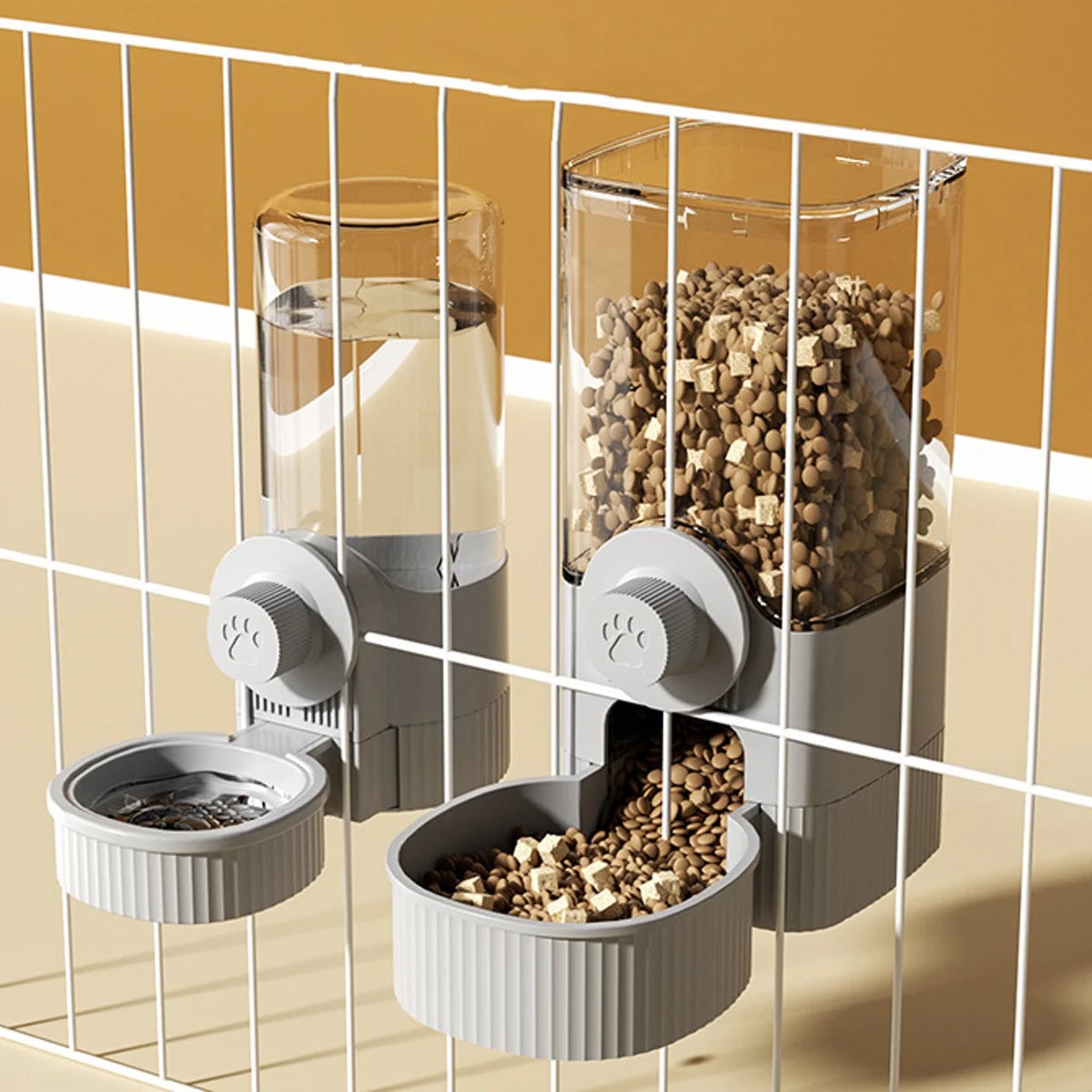 1.2L Automatic Pet Feeder Hanging Bowl for Small Dogs Cats Rabbits