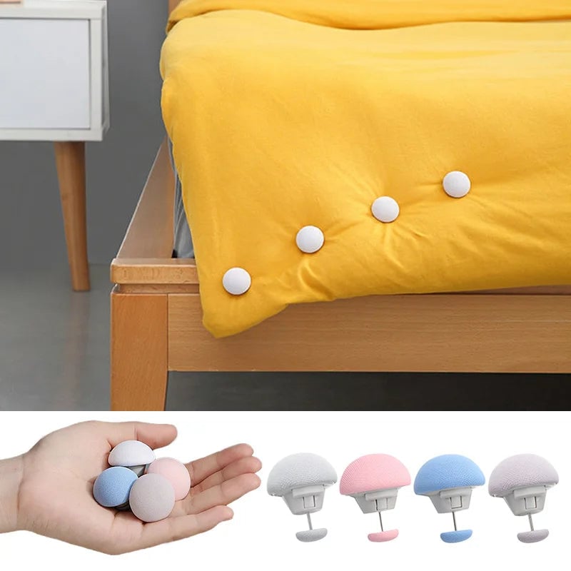 Non-slip Mushroom Quilt Holder Clips - One Key Unlock Fasteners