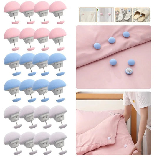 Non-slip Mushroom Quilt Holder Clips - One Key Unlock Fasteners