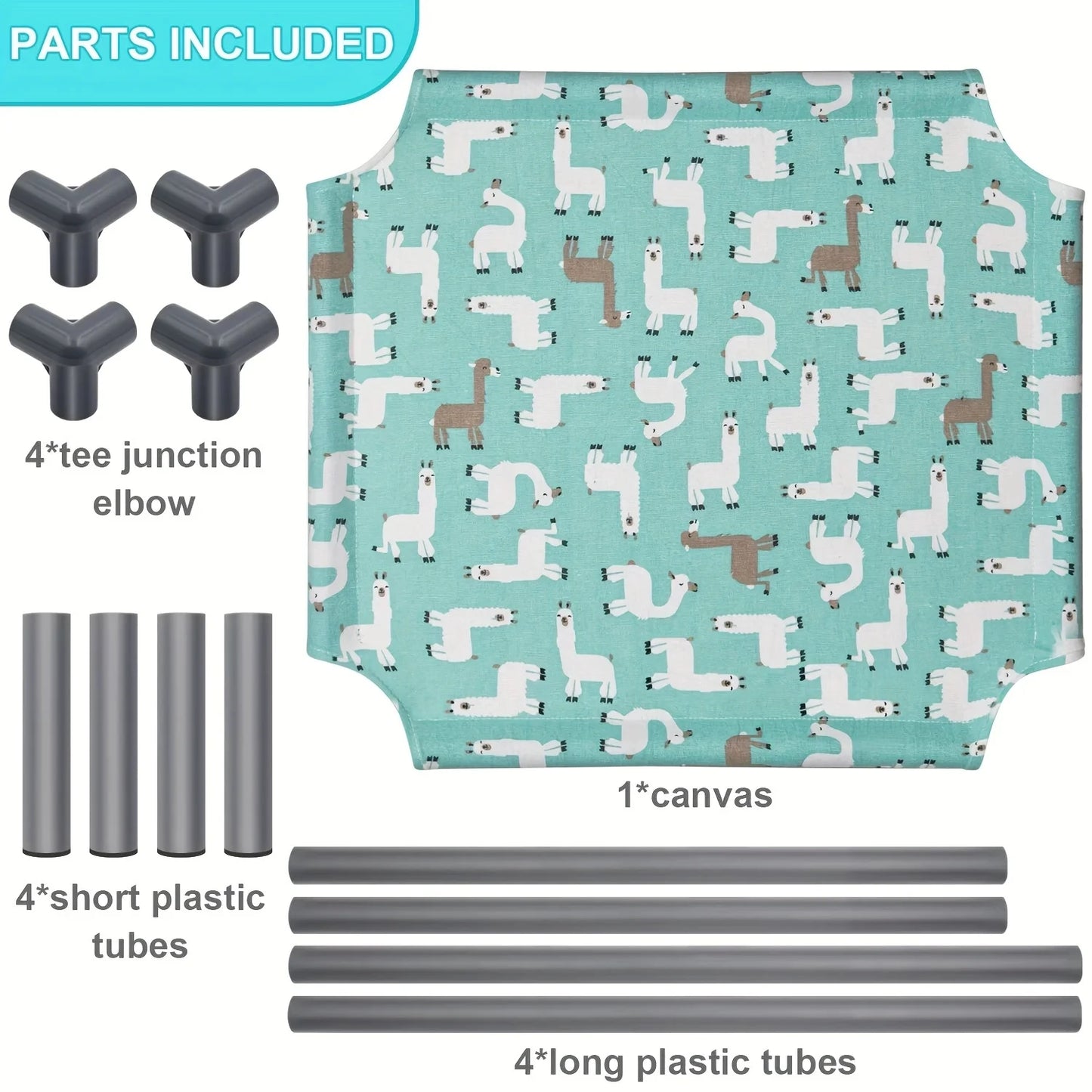 Raised Dog Hammock Bed Detachable Washable Mat Non-Slip Bottom