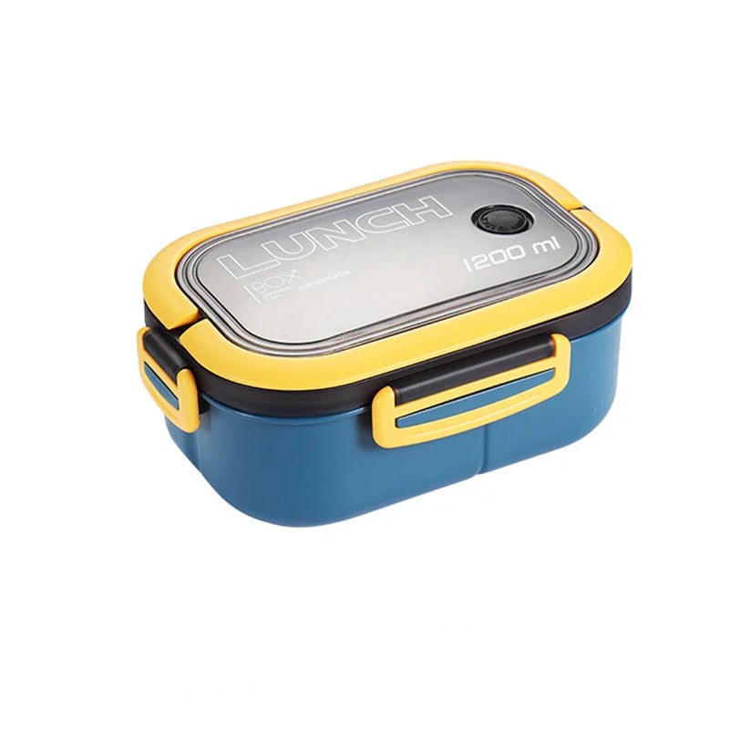 Double-Layer Lunch Box Portable Microwave Safe with Utensils