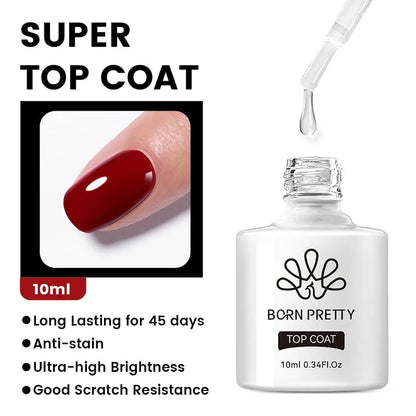 10ml UV LED Base Top Coat Rubber Reinforcement Gel - Soak Off Formula