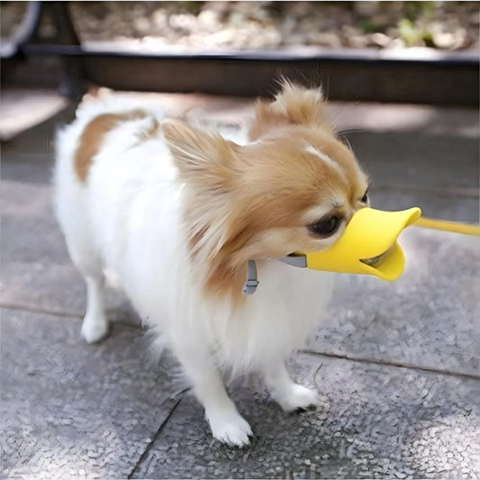 Soft Silicone Duck Bill Dog Muzzle - Anti-Bite Breathable Safety