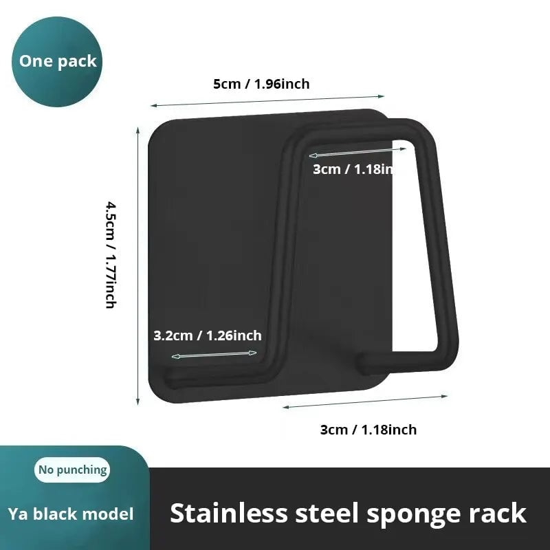 Stainless Steel Sink Sponge Rack Drainer for Kitchen Cleaning
