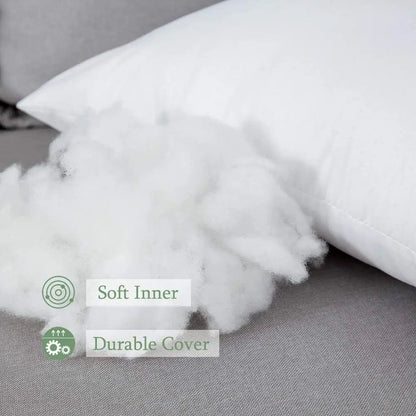 White Cotton Cushion Inner Filling - Soft Pillow Insert Core