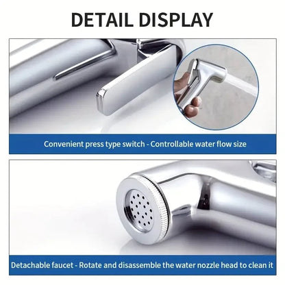 Handheld Toilet Spray Gun Bidet Attachment Booster Flusher Nozzle