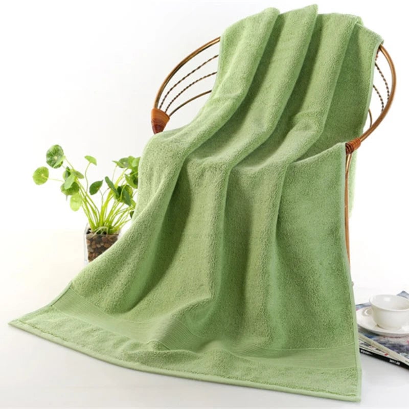 Pure Cotton Bath Towel 70x140cm - Hotel Quality Thick Beach Towel
