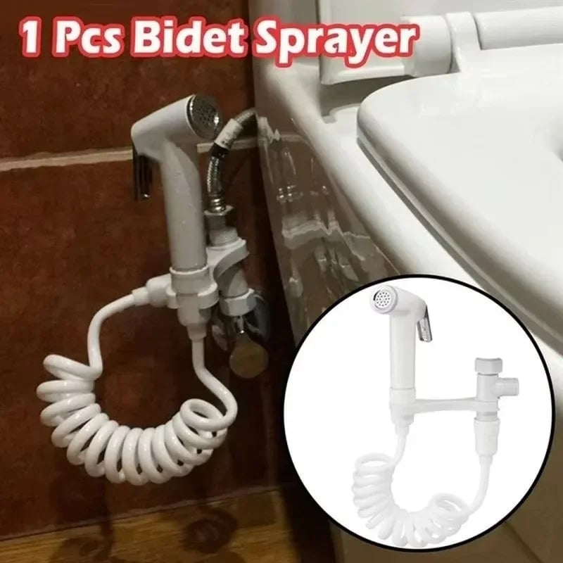Handheld Bidet Sprayer - No-Drill Toilet Attachment with Gun Design