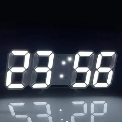 LED Digital Wall Clock with Alarm - Modern Electronic Table Display