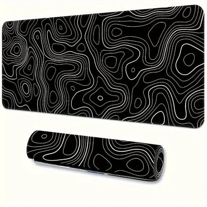 Large Gaming Mouse Pad Extended Non-Slip Rubber Base Stitched Edge