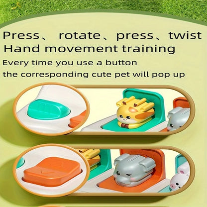 Montessori Pop-Up Animal Learning Box - Logic & Motor Skills Toy