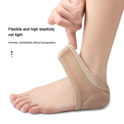 Silicone Gel Heel Protector Sleeves - Cushion Pads for Cracking