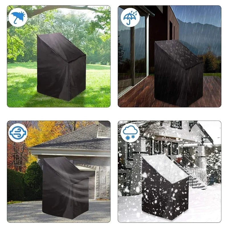 Waterproof Stacked Chair Dust Cover Garden Patio Furniture Protector