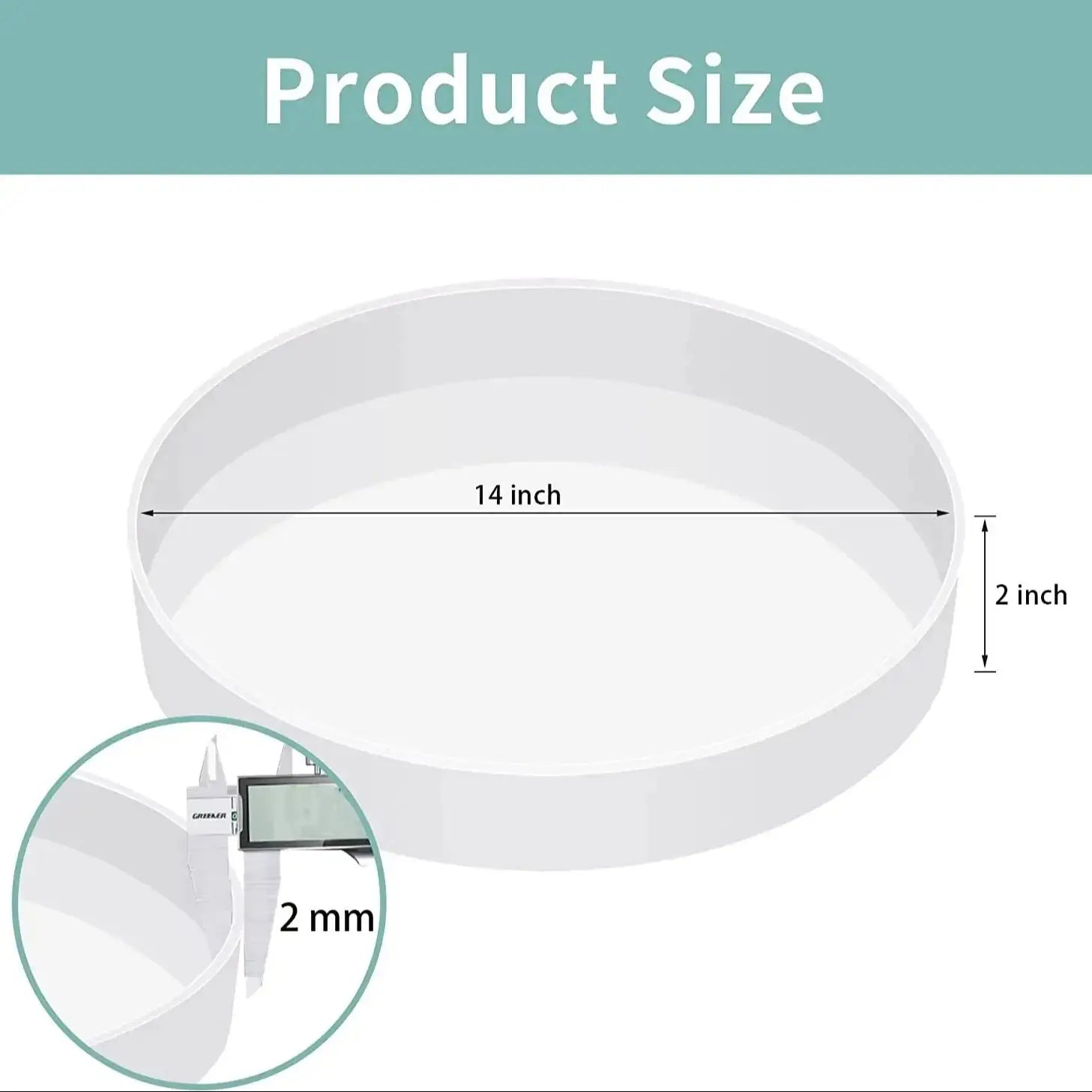 14 Inch Round Silicone Resin Table Mold for Epoxy River DIY Projects