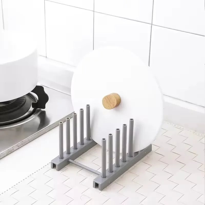 Stainless Steel Kitchen Storage Rack - Pot Cover Bowl Dish Organizer