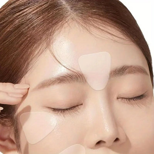 90pcs PE Forehead Nasolabial Fold Patches - Transparent Invisible