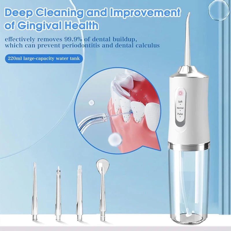 Portable Electric Sonic Dental Irrigator Teeth Scaler Tartar Remover