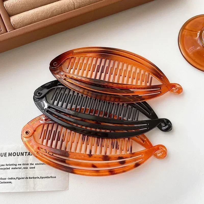 Fish Shaped Beaded Hair Clips Set with Coiled Insert Combs