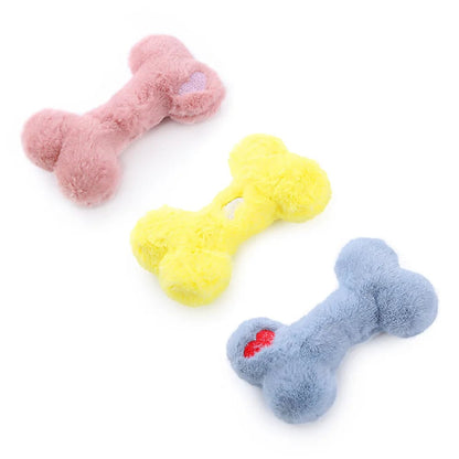 Durable Non-Toxic Squeaky Bone Dog Chew Toy - Interactive Pet Toy