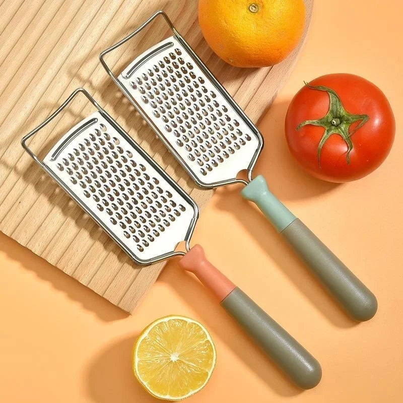 Stainless Steel Cheese Grater with Handle - Handheld Zester