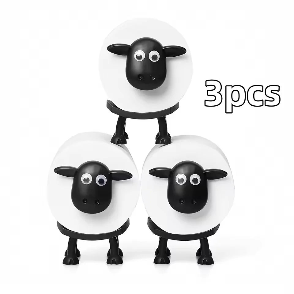 Adorable Sheep-Shaped Toilet Paper Holder - Durable Plastic Home Decor Holiday Party Essentials Toilet Paper Holder