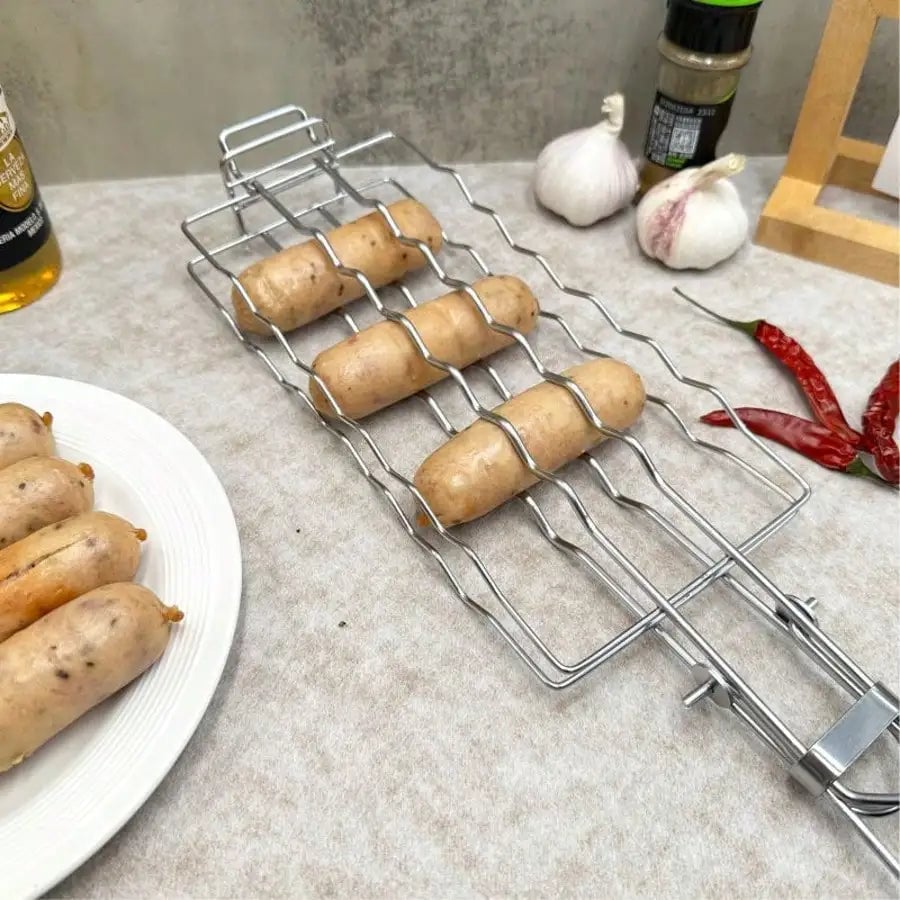 Compact Chrome-Plated Steel BBQ Grill Grate - Professional Cooking