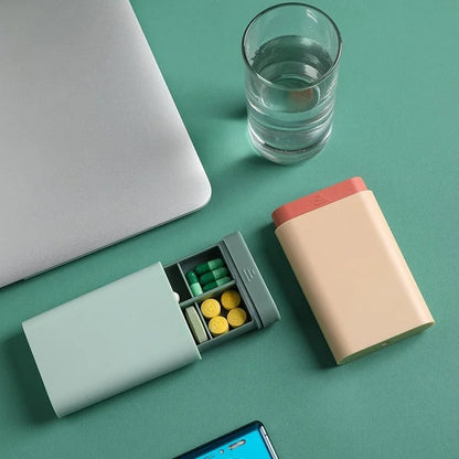 7-Day 6-Grid Portable Pill Organizer - Weekly Medicine Storage Case