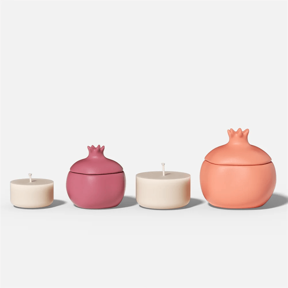 Nicole Pomegranate Concrete Candle Jar Silicone Mold for Jesmonite DIY