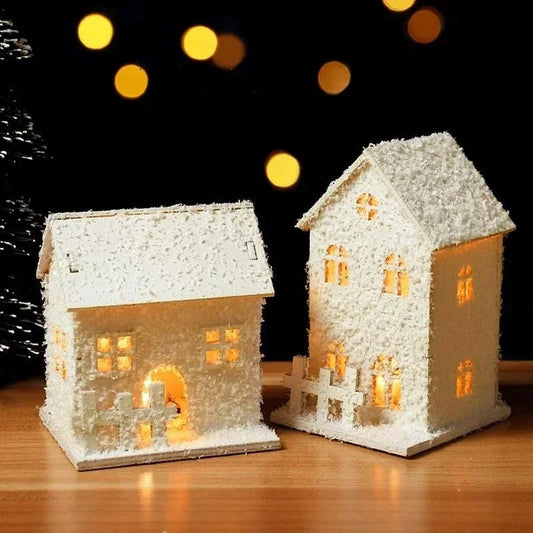 LED Snowflake Christmas Lights - Shining Holiday Decorations Small House