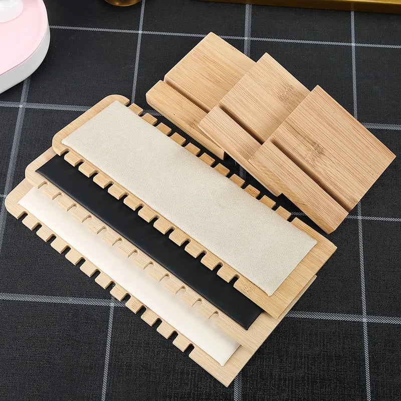 Solid Bamboo Wood Jewelry Display Stand for Necklaces & Pendants