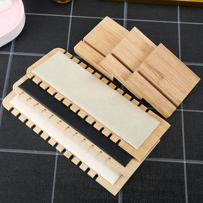 Solid Bamboo Wood Jewelry Display Stand for Necklaces & Pendants