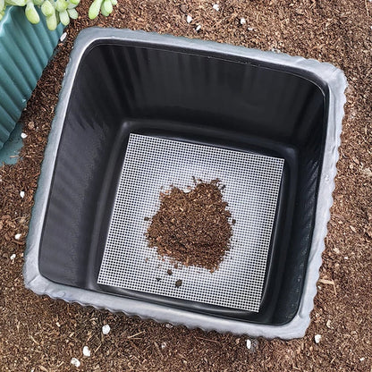 Bonsai Pot Mesh Sheets 100pcs - White Drainage Net Bottom Covers