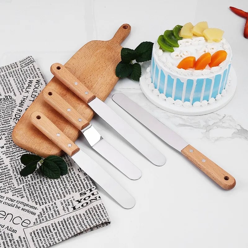 Stainless Steel Spatula with Wooden Handle - Teppanyaki Scraper