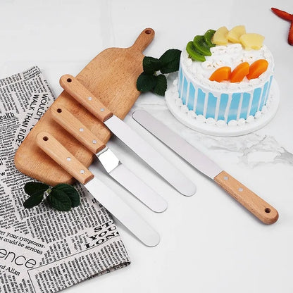 Stainless Steel Spatula with Wooden Handle - Teppanyaki Scraper