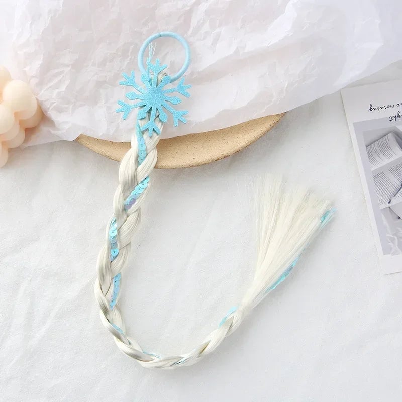 Girls Cartoon Bow Butterfly Braid Headband Ponytail Holder Set