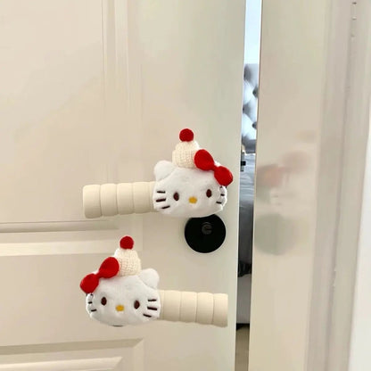 2PC EVA Door Knob Covers Hello Kitty Wall Protection Pads Anti-Crash