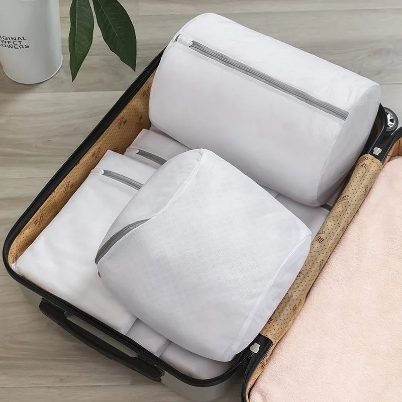Durable Mesh Shoe Washing Bag - Zipper Laundry Bag for Sneakers