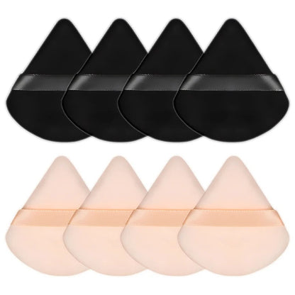 8Pcs Triangle Velvet Makeup Sponges Wet Dry Foundation Blending