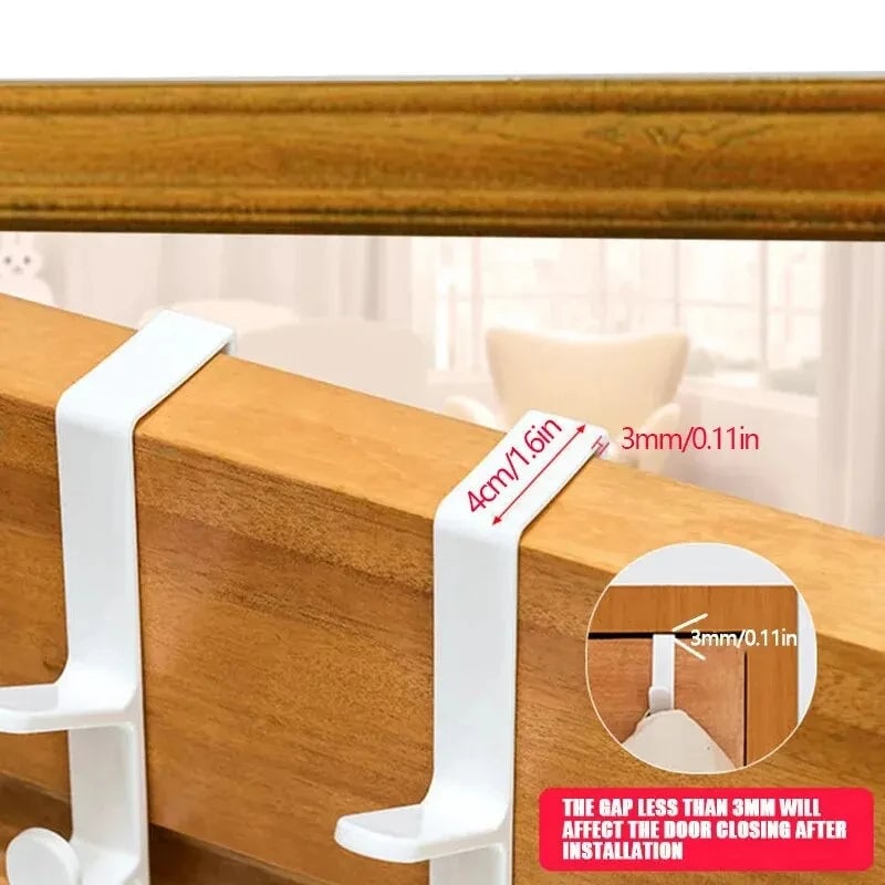 Over Door Clothes Hanger Rack - Plastic Bedroom Storage Hook Organizer