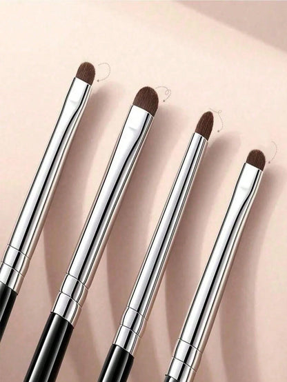 4Pcs Tapered Small Eyeshadow Brushes Set - Detailed Blending & Concealing