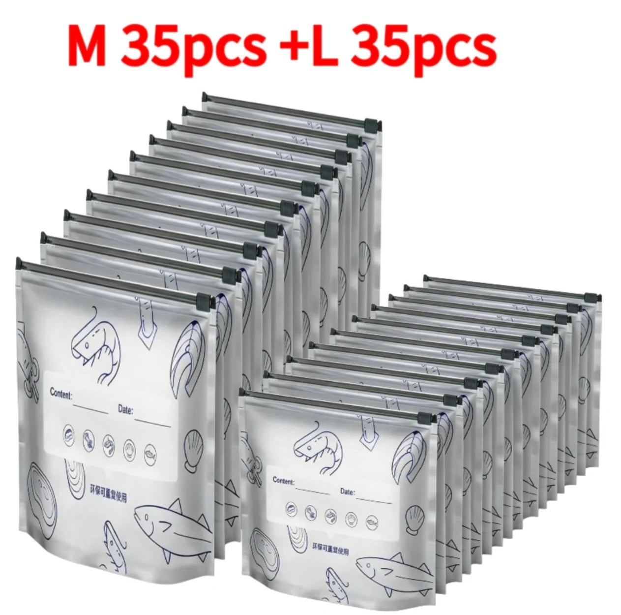 Aluminum Foil Leak Proof Reusable Food Storage Bags Sealed