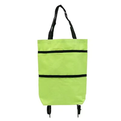 Foldable Shopping Cart with Wheels - Portable Grocery Trolley Backpack