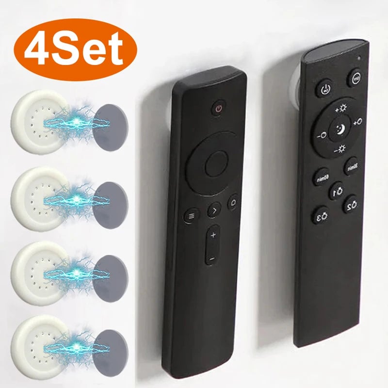 4pcs Strong Magnetic Hooks Wall Mount Fridge Remote Control Holders