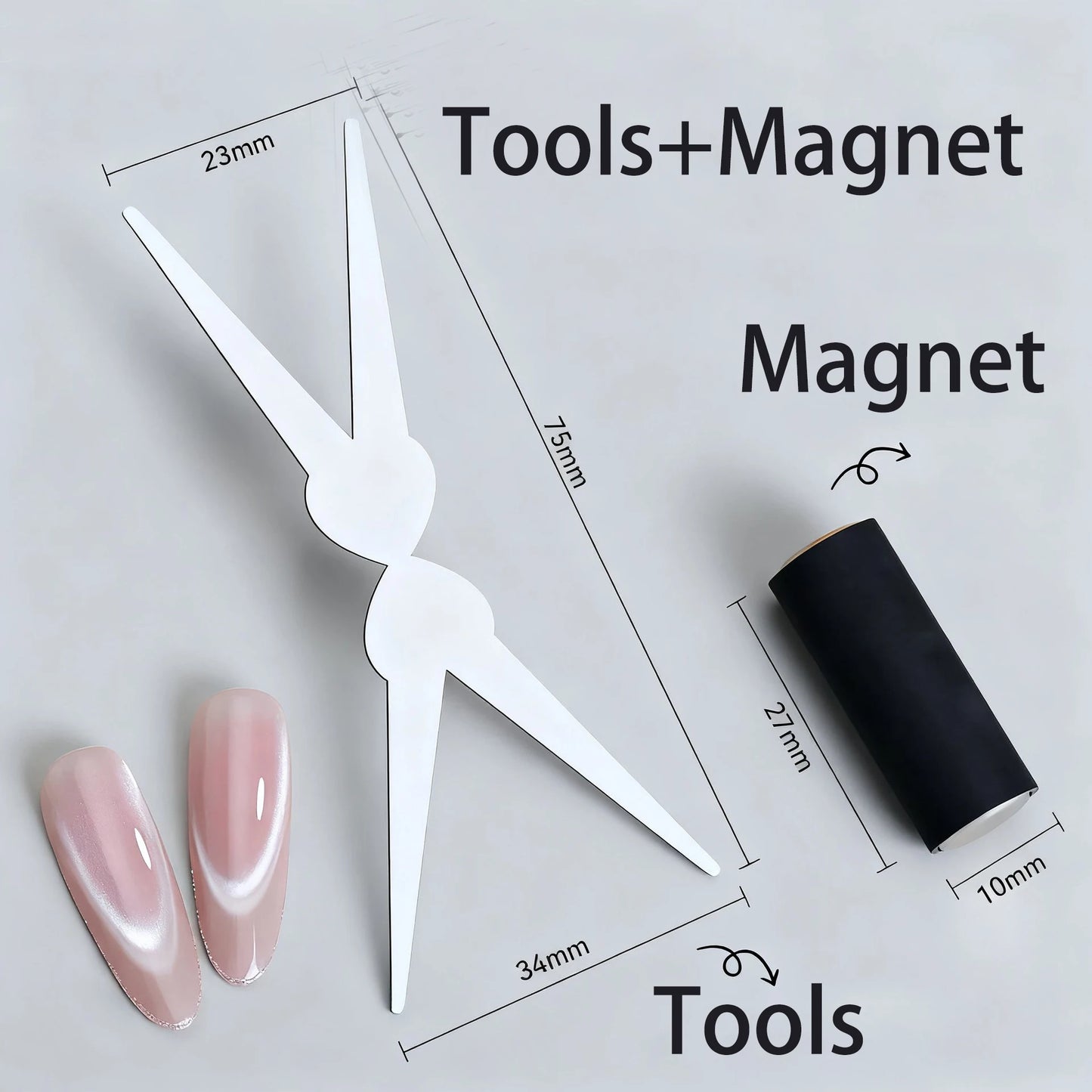 Double Head French Cat Eye Nail Magnet Rabbit Shape Magnetic Stick