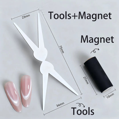 Double Head French Cat Eye Nail Magnet Rabbit Shape Magnetic Stick